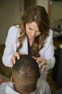 Man receiving a consultation for treatments